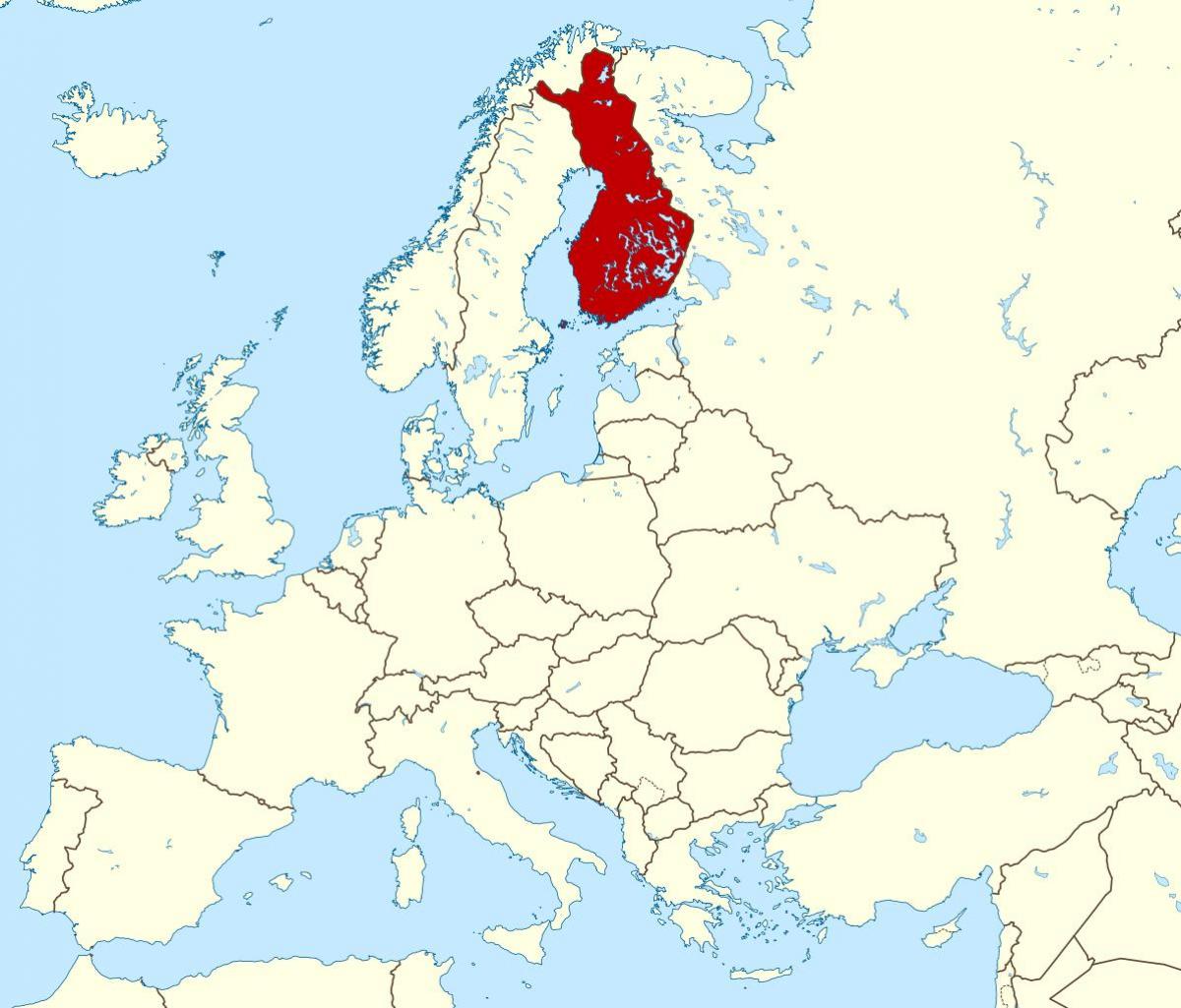 dunia peta yang menunjukkan Finland