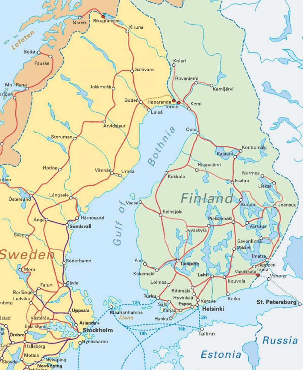 Finland peta kereta api