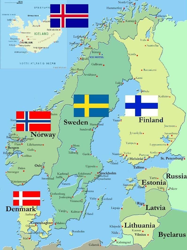 Peta dari Finland negara