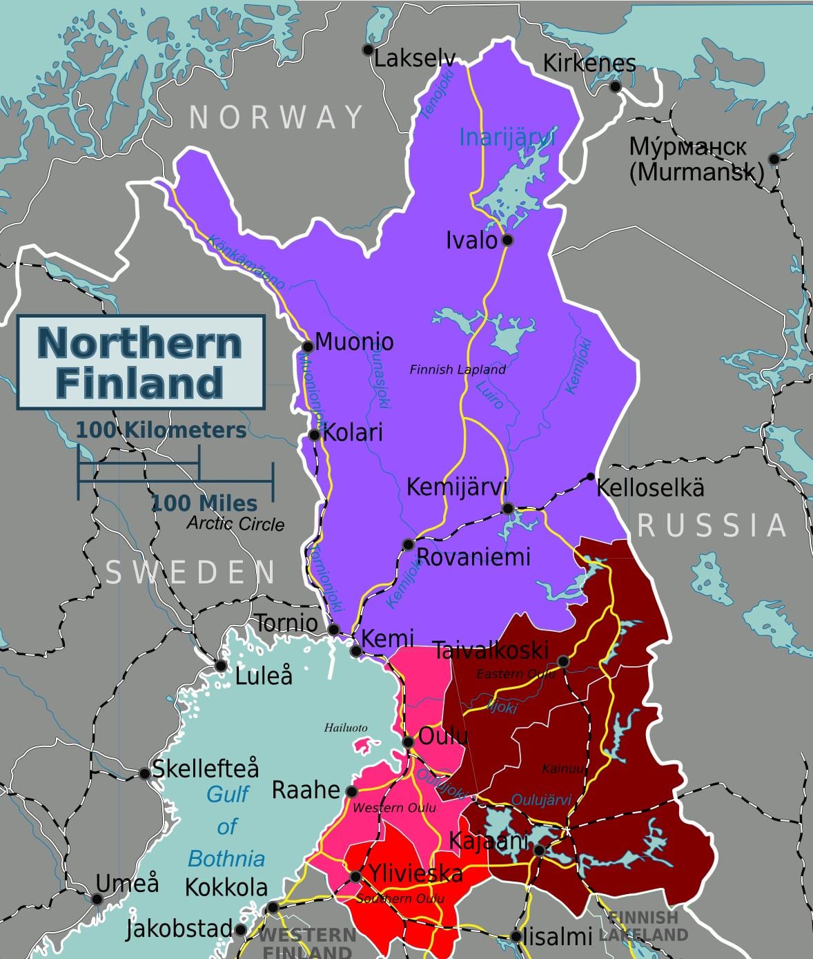Peta utara Finland