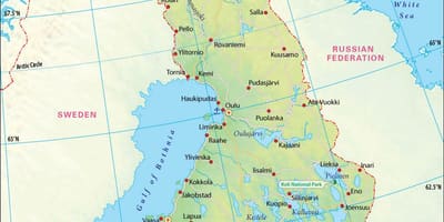 Peta dari Finland geografi