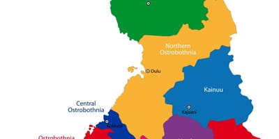 Finland wilayah peta