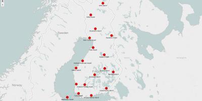 Peta dari Finland lapangan terbang