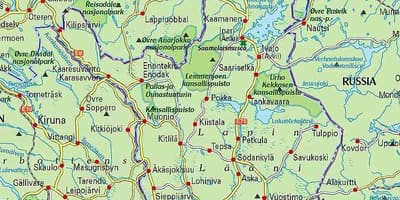 Peta dari Finland mendaki