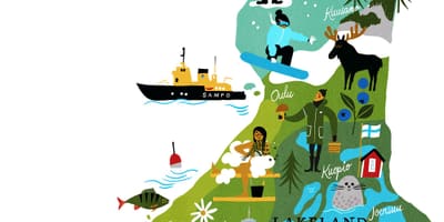 Finland peta perjalanan