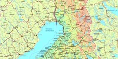 Peta dari Finland jalan